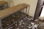انهيار جزء من سقف مدرسة جديدة بعد افتتاحها في سركمتو.
