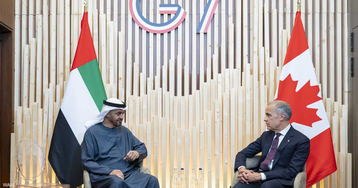 رئيس الإمارات وريس وزراء كندا يبحثان التطورات الإقليمية والدولية وأهمية قمة مجموعة السبع