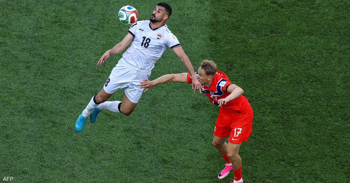 حسين يكسر صياماً تاريخياً لمنتخب العراق في المونديال ويهدي الهدف الأول في شباك النرويج قبل هدف نار في مرماه