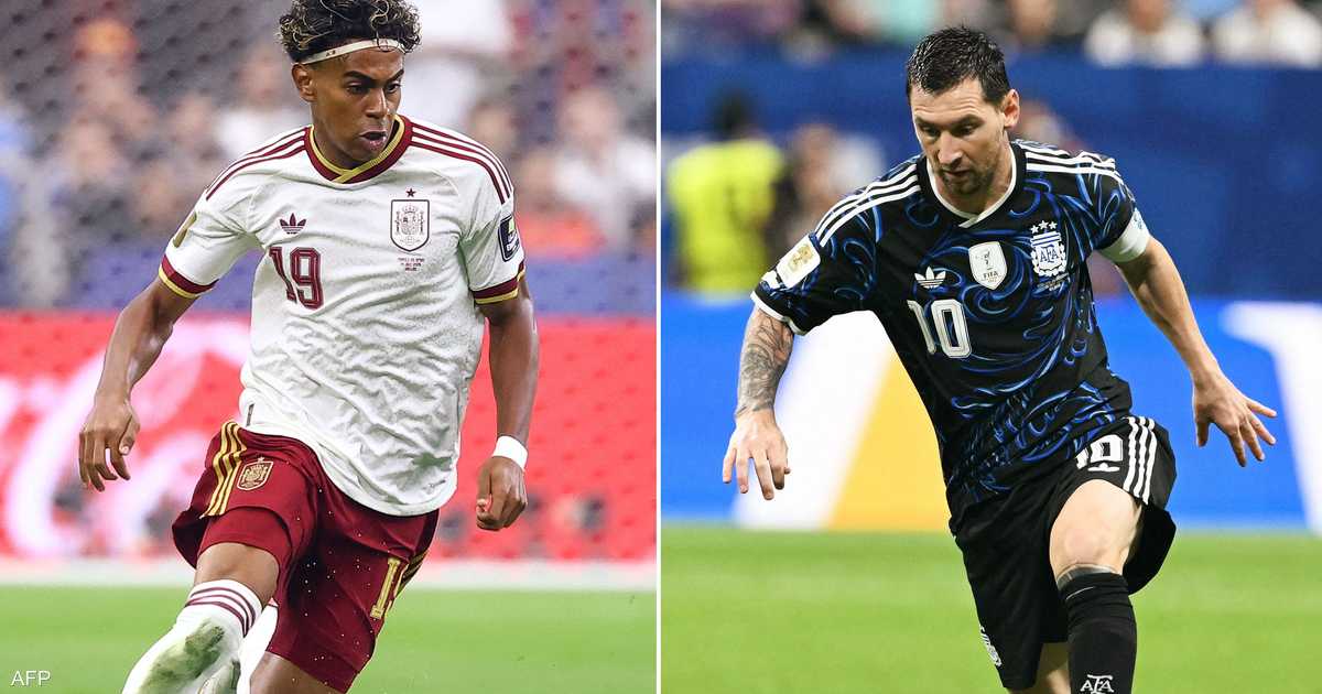 ميسي ويامال يتصدران تشكيلتي الأرجنتين وإسبانيا للمباراة النهائية