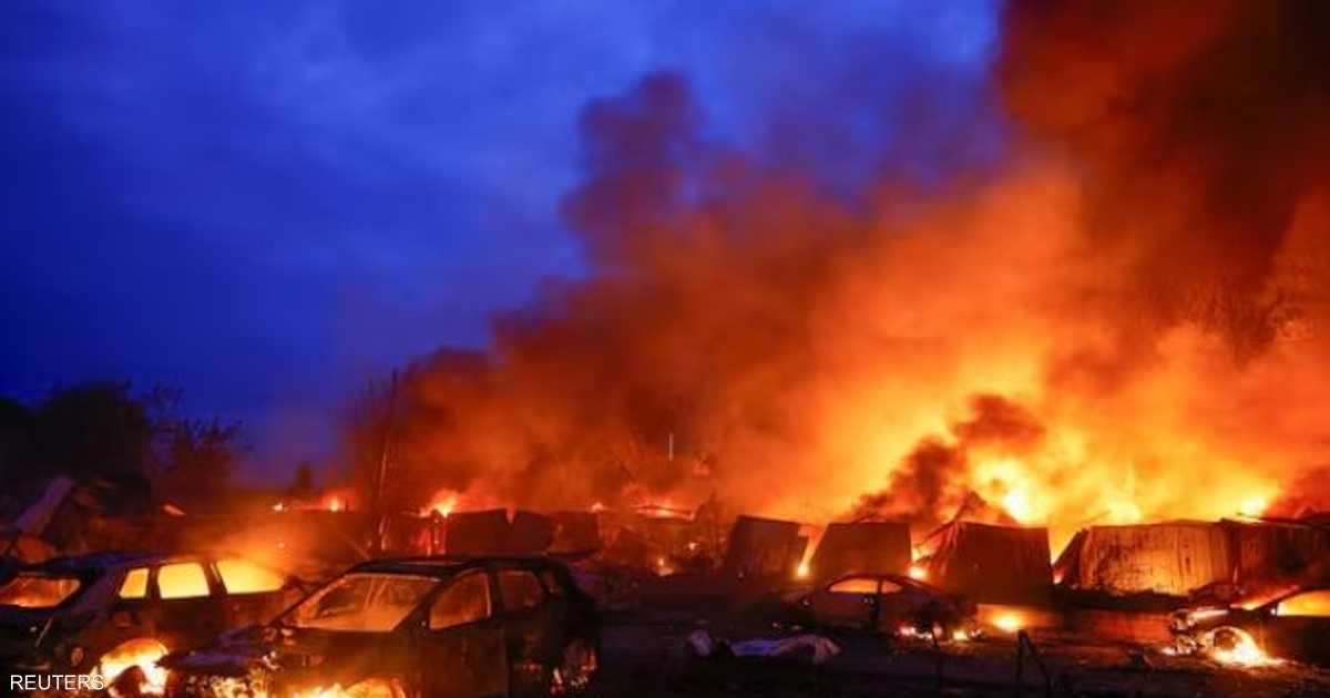 انفجارات متتالية في كييف وخاركيف واصابة شخصين بالهجوم الروسية الجديدة