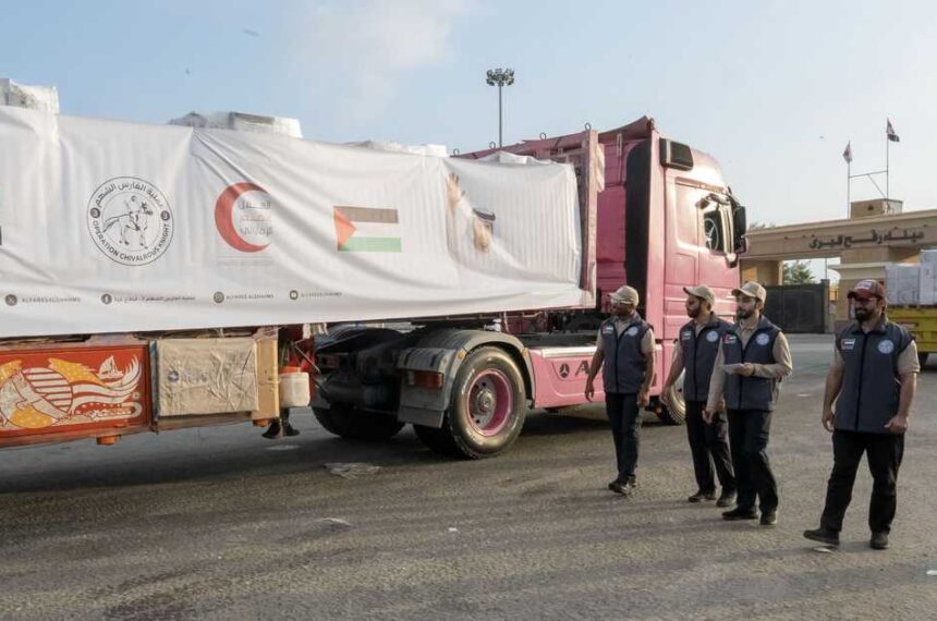 الإمارات تطلق قافلة جديدة من المساعدات الإنسانية لقطاع غزة عبر عملية الفارس الشهم 3