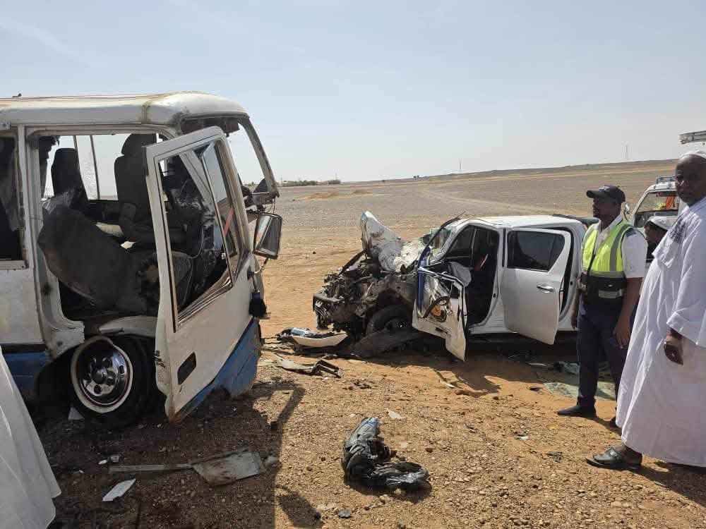 حادث مروري يصيب منسوبي الهيئة العامة للأبحاث الجيولوجية قبل افتتاح معملها بولاية نهر النيل.
