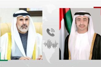اتصال بحث المستجدات الإقليمية وتعزيز الأمن والاستقرار في الشرق الأوسط وسبل تعزيز التعاون المشترك بين البلدين.