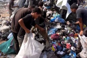 عمر يبحث في مكب النفايات عن وقود لطهي طعامه في ظل الظروف الصعبة