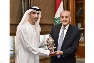 اللقاء بين رئيس مجلس النواب اللبناني وممثلين إماراتيين يركز على التعاون الاقتصادي والفرص الاستثمارية في لبنان