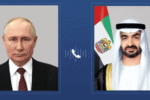 رئيس الإمارات وروسيا يتبادلان وجهات النظر بشأن القضايا الإقليمية والدولية الحيوية.