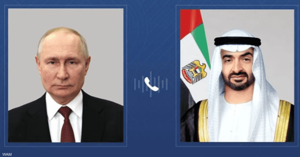 رئيس الإمارات وروسيا يتبادلان وجهات النظر بشأن القضايا الإقليمية والدولية الحيوية.