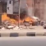 الحريق يندلع في محطة كهرباء بورتسودان القديمة المخصصة للبارجة النمساوية الجديدة.