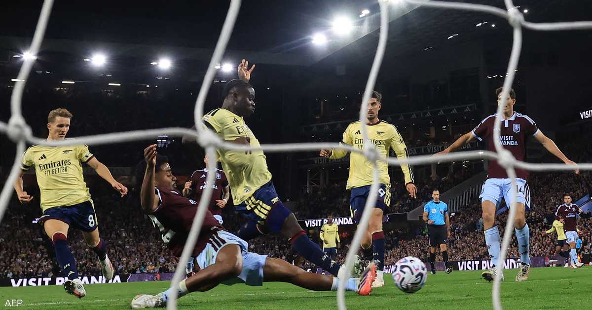 هدف ساكا الوحيد يكفي لأرسنال للفوز على أستون فيلا في الجولة الثانية من الدوري الإنجليزي