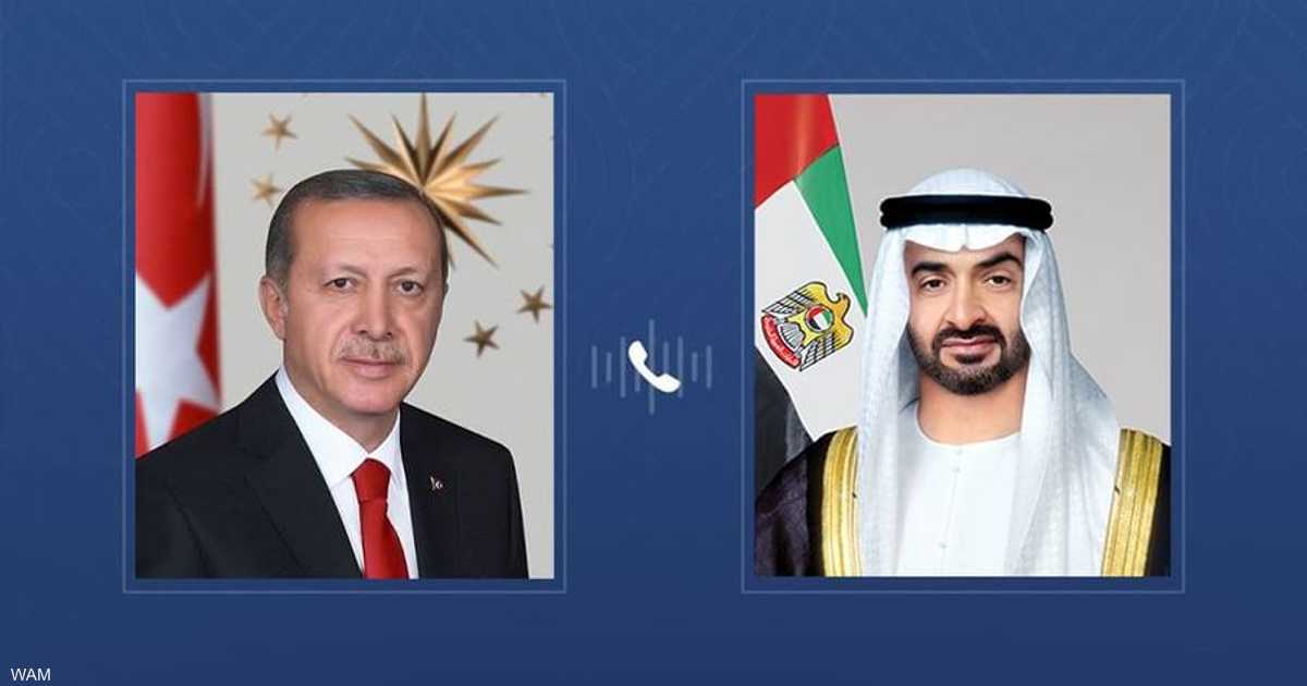 اتصال بين الشيخ محمد بن زايد والرئيس أردوغان بحث التعاون المشترك والأوضاع الإقليمية