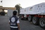 قوافل مساعدات وصلت إلى قطاع غزة لتلبية الاحتياجات الأساسية وتعزيز الاستجابة الإنسانية.