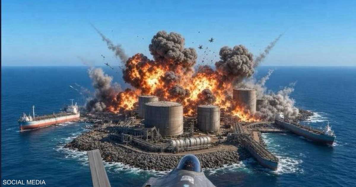 ترامب يهاجم إيران ويصور انفجارات على الجزيرة عبر منصته الإلكترونية