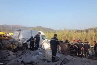 الاصطدام التسلسلي بين شاحنة و10 مركبات يودي بحياة 15 شخصاً ويصيب آخرين.