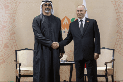 الشيخ خالد بن محمد بن زايد والرئيس بوتين يبحثان العلاقات الثنائية ومخرجات قمة بريكس