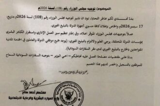 وزير الموارد البشرية يتيح تسجيل موظفي الدولة بالخارج في السفارات السودانية.