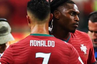 لياو يرتدي القميص رقم 7 مع البرتغال لأول مرة في غياب رونالدو