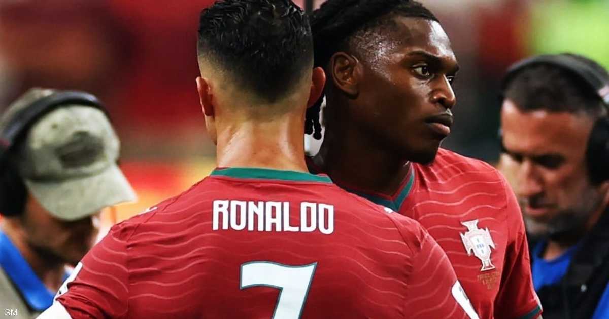 لياو يرتدي القميص رقم 7 مع البرتغال لأول مرة في غياب رونالدو